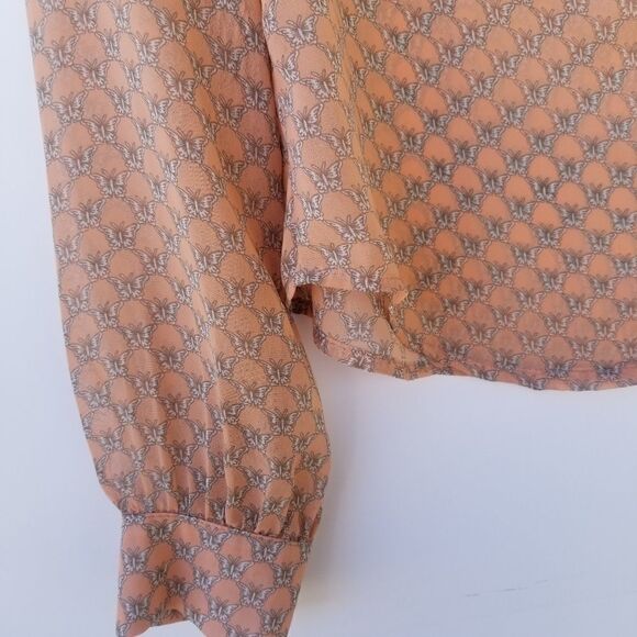 Mona B Long Sleeve Blouse With Tie. - Picture 5 of 14